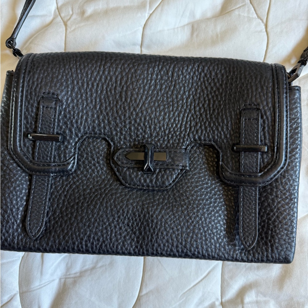 Rebecca Minkoff Crossbody Bag. Black Leather.